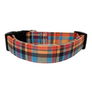 Orange Plaid Dog Collar