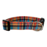 Orange Plaid Dog Collar