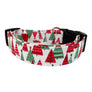 Christmas Trees in Red Dog Collar