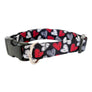 Red and White Hearts Dog Collar