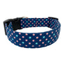 Blue Polka Dots Dog Collar