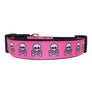 Skulls on Pink Dog Collar