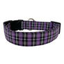 Purple Plaid Dog Collar