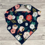 Navy Floral Bandana