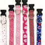 Pink and White Hearts Dog Collar