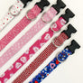 Pink and White Hearts Dog Collar