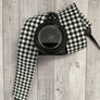 Black and White Checkered Camera Strap