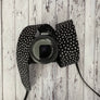 Black and White Polka Dot Camera Strap