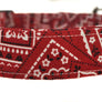 Red and White Bandana Dog Collar - Collars by Design