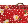 Daisies in Red Dog Collar - Collars by Design