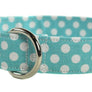 Aqua and White Polka Dot Dog Collar - Collars by Design