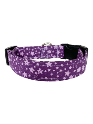 Purple Stars Dog Collar