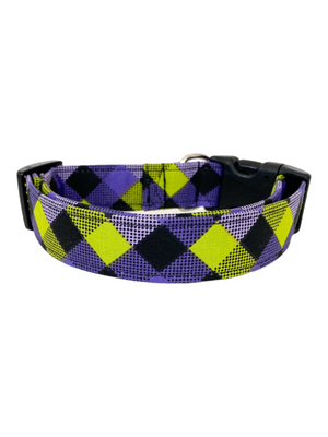 Halloween Plaid Dog Collar