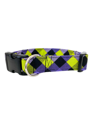 Halloween Plaid Dog Collar