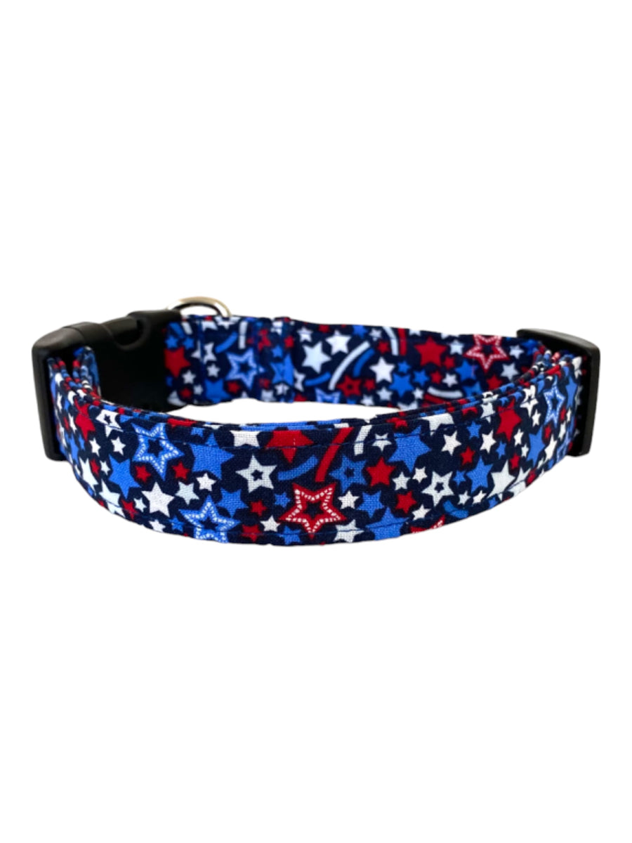 Patriotic Stars Dog Collar