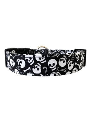 Skulls and Bones Dog Collar