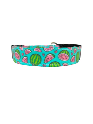 Watermelon in Green Dog Collar