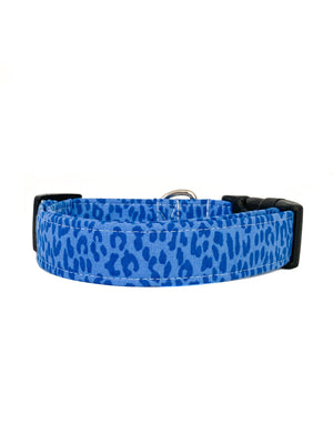 Blue Leopard Dog Collar