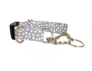 Buckle Chain Martingale Collar - You Pick the Fabric