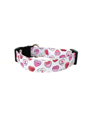 Conversation Hearts Dog Collar