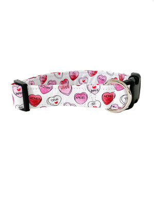 Conversation Hearts Dog Collar