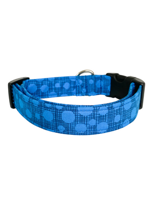 Blue Polka Dots Dog Collar