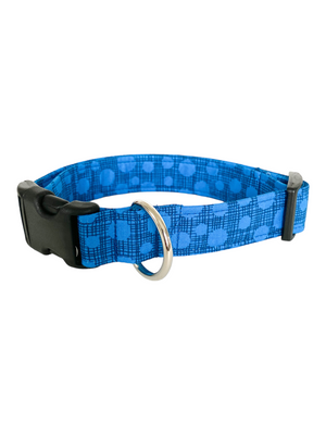 Blue Polka Dots Dog Collar