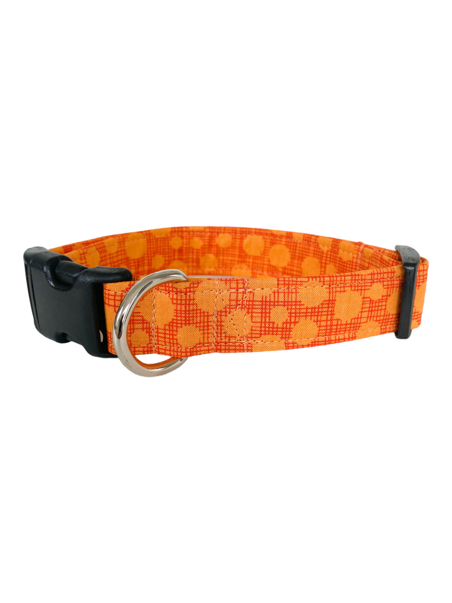 Orange Dots Dog Collar