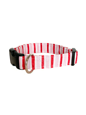 Pink Stripes Dog Collar