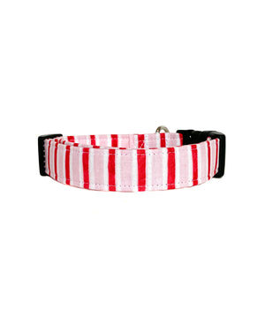 Pink Stripes Dog Collar