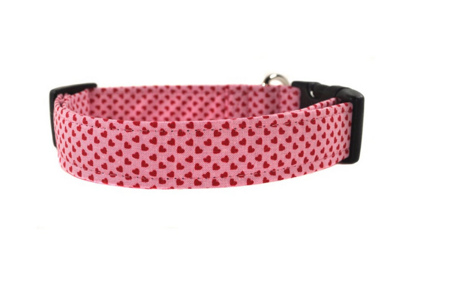 Red Hearts Dog Collar