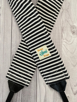 Black and White Stripe Camera Strap