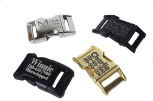 Personalized Laser Engraved Dog Buckle - Collars by Design