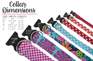 Aqua and White Polka Dot Dog Collar - Collars by Design