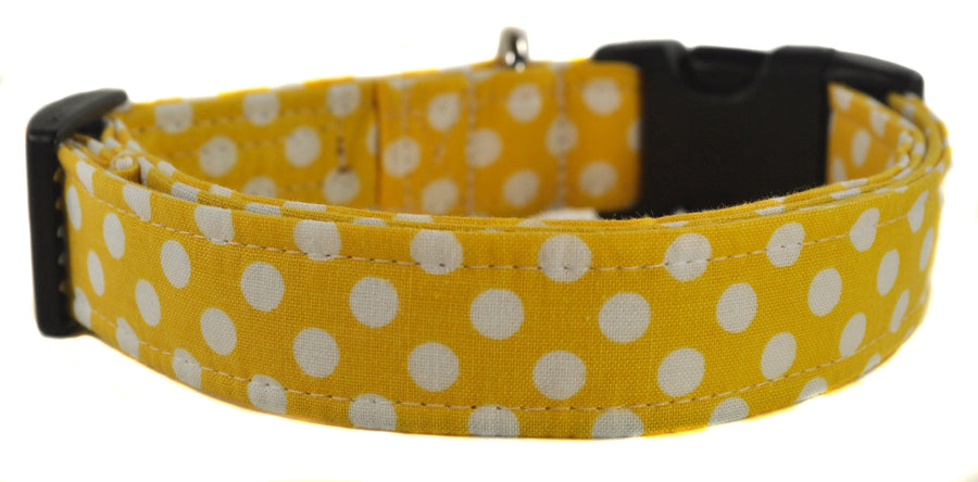 Dots in Yellow Dog Collar - Collars by Design